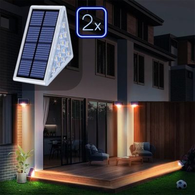Wodoodporna lampa solarna (2 sztuki) | LUMOSTEP